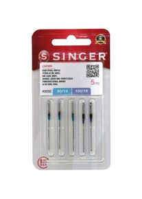 Singer Nadel N2044S - 12/80-14/90 Blister 5St. Stickerei, N&auml;hmaschine, Silber