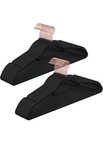 Songmics, Kleiderb&uuml;gel, Kleiderb&uuml;gel Samt 30er Set Schwarz (30 x)