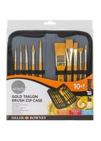 Daler-Rowney, Pinsel, Pinselset Etui Simply Gold Taklon Brush