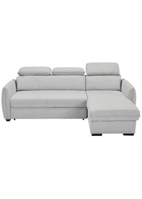 CARRYHOME Ecksofa , Hellgrau , Textil , seitenverkehrt montierbar, L-Form , 237x182 cm , Stoffauswahl, Liegefunktion, Schlafen auf Sitzh&ouml;he, R&uuml;cken echt , Wohnzimmer, Sofas & Couches, Wohnlandschaften, Ecksofas mit Schlaffunktion