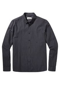 armedangels Herrenhemd feingestreift Dunkelblau-Beige S