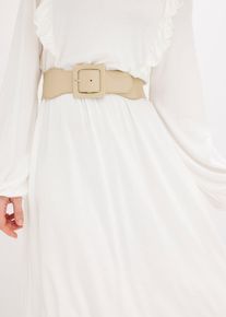 bonprix Női Sztreccs &ouml;v n&eacute;gysz&ouml;gletes csattal, b&eacute;zs, 65