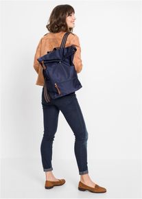 bonprix Rucksack mit Kontrastdetails, blau