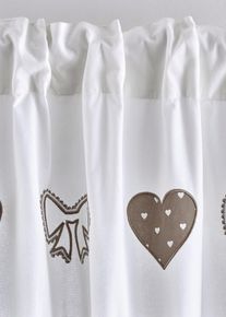 Gardinl&auml;ngd med omtag ekologisk bomull (1-pack) - brun - storlek 175x110 cm - bonprix