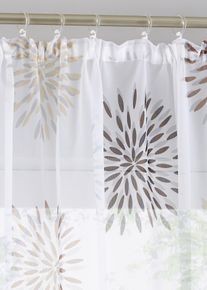 Gardin med cirkelm&ouml;nster &auml;ven extral&aring;ng (1-pack) - brun - storlek 145x144 cm - bonprix