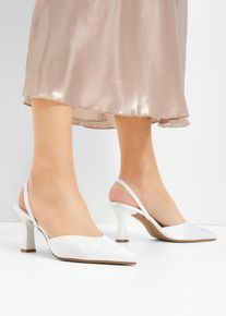 Slingbackpumps - vit - storlek 39 - bonprix