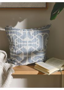 Sabine Bleu 45x45 cm - Tapis poil court design moderne pour salon