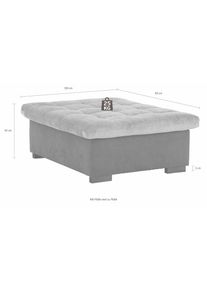 Home Affaire, Hocker &raquo;F&ouml;hr&laquo;, hellgrau, 100% Polyester Luxus-Microfaser/Struktur;100% Polyester PRIMABELLE /Webstoff;100% Polyester Melrose /Struktur 
