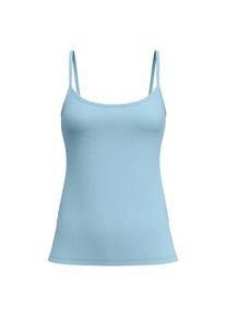 Calida, Damen, Spaghettitop &raquo;Essential Cotton&laquo; tiefer Ausschnitt, Single Jersey Qualit&auml;t, schmale Tr&auml;ger, weich, cascade blue, M (44/46), Damen-