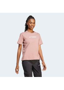 adidas terrex, Damen, Funktionsshirt &raquo;W TX LOGO TEE&laquo;, Warm Clay, XS, Warm Clay, Ein l&auml;ssiges Baumwollshirt f&uuml;r Outdoor-Action.