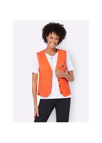 Casual Looks, Damen, Jeansweste, orange, 50, orange, Baumwoll-Qualit&auml;t