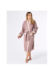 Plantier, Damen, Damenbademantel, mauve-ecru, mauve-ecru, Walkfrottier