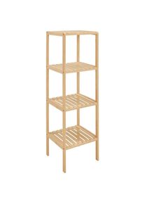 CARRYHOME Regal , Naturfarben , Naturmaterialien , Bambus , 4 F&auml;cher , 34x110x33 cm , Holzm&ouml;bel, Holzregale, B&uuml;cherregale Holz
