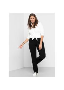 sheego, Damen, Webhose, schwarz, Kurzgr&ouml;&szlig;en, 20 -Kurzgr&ouml;&szlig;en, schwarz, hochwertige Bengalin-Qualit&auml;t