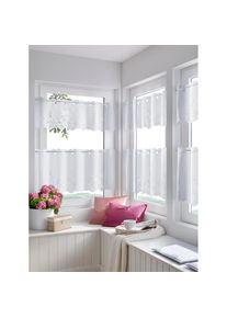 HEINE HOME, Querbehang Stangendurchzug 1 Stk. tlg., wei&szlig;, Polyester, 45 cm - Stangendurchzug