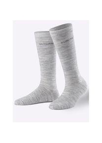 w&auml;schepur w&auml;schepur, Damen, Kniestr&uuml;mpfe 4 Paar tlg., grau-meliert, 1, grau-meliert, mit 53% Wolle