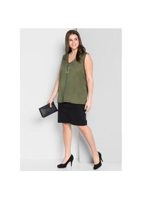 sheego, Damen, Bleistiftrock, schwarz, 50, schwarz,