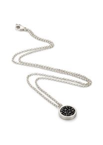 Fischleder Store Halskette Silber-Rochenleder Schwarz