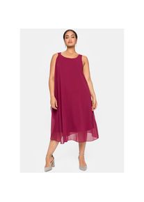 sheego, Damen, Chiffonkleid &raquo;Kleid&laquo;, himbeere, Normalgr&ouml;&szlig;en, 42 -Normalgr&ouml;&szlig;en, himbeere,