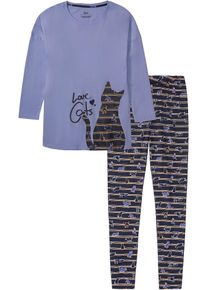 Pyjama mit Leggings, blau, Gr&ouml;&szlig;e 56/58 (3XL), bonprix