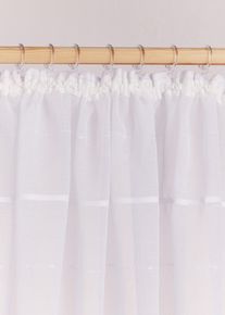 Gardine mit 3D Streifen (1er Pack), wei&szlig;, Gr&ouml;&szlig;e 145x140 cm, bonprix