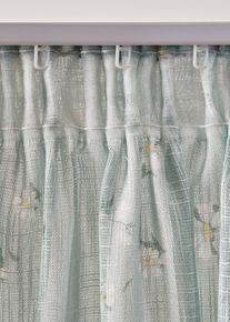 Vorhang aus recyceltem Polyester mit Blumendruck (1er Pack), gr&uuml;n, Gr&ouml;&szlig;e 145x135 cm, bonprix