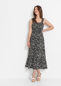 Tr&auml;gerkleid aus Viskose-Mix, schwarz, Gr&ouml;&szlig;e 52/54 (XXL), Viskose, bonprix