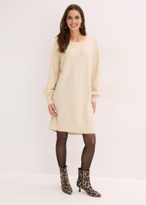 Kurzes Strickkleid, beige, Gr&ouml;&szlig;e 44/46 (L), bonprix