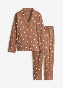 Pyjama aus weicher Baumwolle, braun, Gr&ouml;&szlig;e 56/58 (3XL), 100% Baumwolle, bonprix
