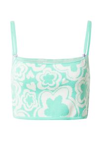 Vintage Supply Kvinnor Broderad topp ljusgr&ouml;n / vit Storlek 6