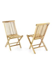 Vcm Gartenstuhl &raquo;2er Gartenstuhl Hochlehner Klappstuhl Holz Teak&laquo; ()