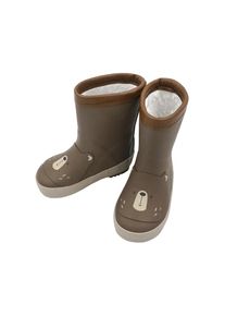 MaxiMo Gummistiefel gef&uuml;ttert, Profilsohle, reflektierende Details, wasserdicht, mit Patch gr&uuml;n, Gr&ouml;&szlig;e 20