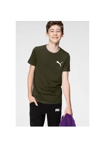 Puma T-Shirt &raquo;ACTIVE SMALL LOGO TEE B&laquo; f&uuml;r Jugendliche, sportlicher Stil, DryCELL-Technologie, Kurzarm gr&uuml;n, Gr&ouml;&szlig;e 140