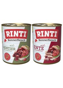 Rinti Kennerfleisch Mixpaket mit Ente und Rentier 24x800g