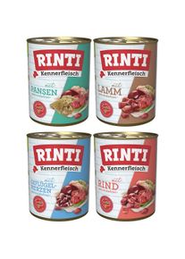 Rinti Kennerfleisch Mix Rind&Gefl.herzen&Lamm&Pansen 24x800g