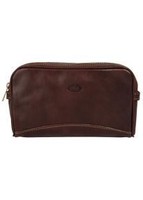 Pike Pik&eacute;, Damen, Kulturbeutel echt Leder, Made in Italy, braun, braun, Breite 27 cm x H&ouml;he 15 cm x Tiefe 8 cm