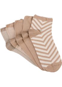 w&auml;schepur Damen Damen-Sneakersocken camel-gemustert Gr&ouml;&szlig;e 39-42