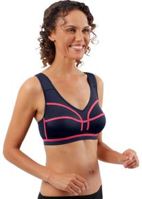 w&auml;schepur Dames Sportbeha zonder beugel marine/fuchsia Maat 85E