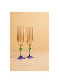 Hermia Vino Long Champagne Glass Set 2 Pieces, Weingl&auml;ser