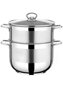 Maku Couscoussiere Edelstahl-Dampfgarer (6 Liter), Pfanne + Kochtopf