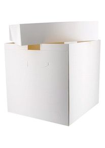 Culpitt Hoge taartdoos - 30 x 30 x 30 cm (25 stuks), Kuchentransportbox, Weiss