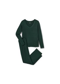 Tchibo - Piżama z wykończeniami z koronki - dla pań - rozmiar S 36/38 - kolor: zielony