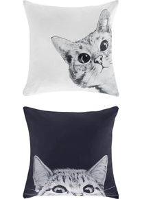 HEINE HOME unisex Kissen schwarz-wei&szlig; Gr&ouml;&szlig;e 40x40 cm