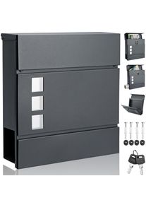 Monzana Skrzynka na listy Antracyt Designerska Z Okienkiem