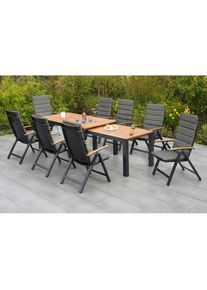 Merxx Garten-Essgruppe &raquo;Astros&laquo; 17 Stk. tlg. inkl. Auflagen