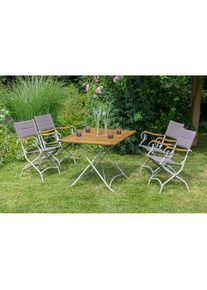 Merxx Garten-Essgruppe &raquo;Prinzengarten&laquo; Set, 5 Stk. tlg. 4 Klappsessel mit Klapptisch