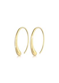 Elli Paar Creolen &raquo;Ohrringe Creole Tropfen Oval Offen Basic 925 Silber&laquo;