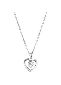 Firetti Kette mit Anh&auml;nger &raquo;Schmuck Geschenk Silber 925 Halsschmuck Halskette Panzerkette Herz&laquo; mit Zirkonia (synth.)