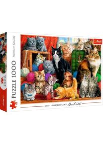 Trefl Puzzle - Feline meeting (1000 pieces) Boden