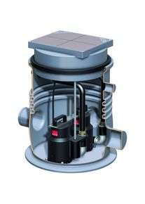 Aco Kleinhebeanlage Sinkamat 50/1-K duo Salt mit Abdeckplatte f&uuml;r w&auml;hlbare Oberfl&auml;che &agrave; prix bas